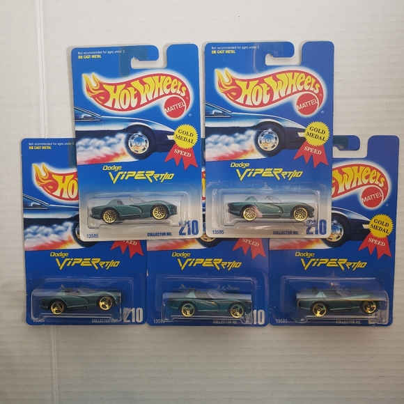 Hot Wheels Dodge Viper RT/10 #210 Set of 5 - Picture 1 of 5